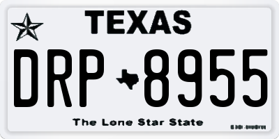 TX license plate DRP8955