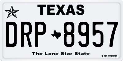 TX license plate DRP8957