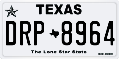 TX license plate DRP8964
