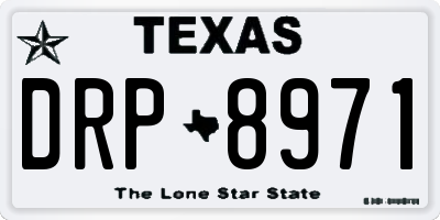 TX license plate DRP8971