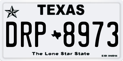 TX license plate DRP8973