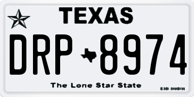 TX license plate DRP8974
