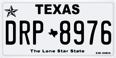 TX license plate DRP8976