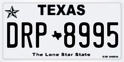 TX license plate DRP8995