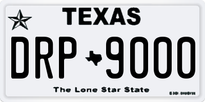 TX license plate DRP9000