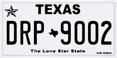 TX license plate DRP9002