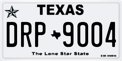 TX license plate DRP9004