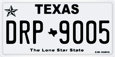 TX license plate DRP9005