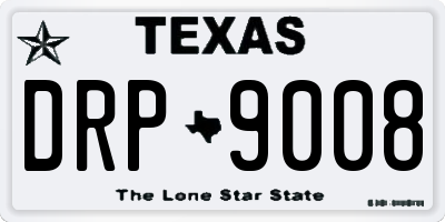 TX license plate DRP9008