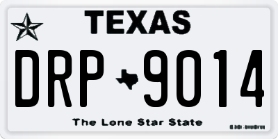 TX license plate DRP9014