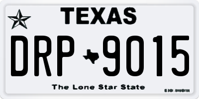 TX license plate DRP9015