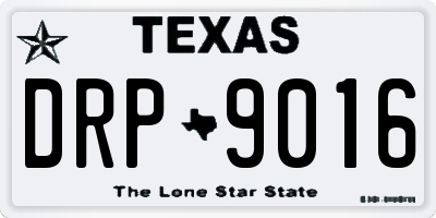 TX license plate DRP9016