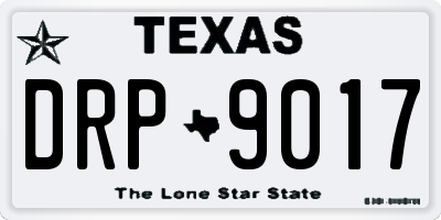 TX license plate DRP9017