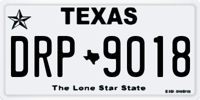 TX license plate DRP9018