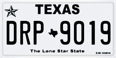 TX license plate DRP9019