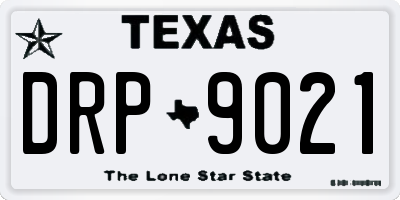 TX license plate DRP9021