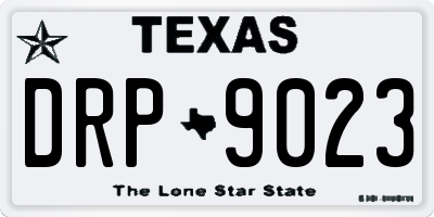 TX license plate DRP9023