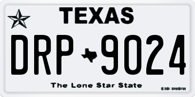 TX license plate DRP9024