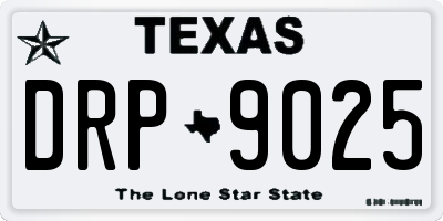 TX license plate DRP9025