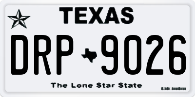 TX license plate DRP9026