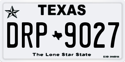 TX license plate DRP9027