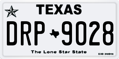 TX license plate DRP9028