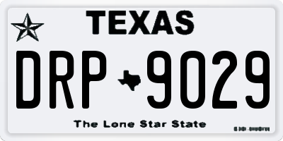 TX license plate DRP9029
