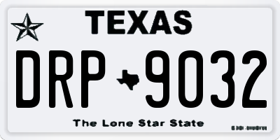 TX license plate DRP9032