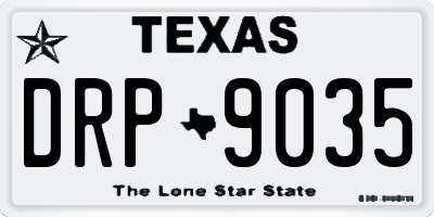 TX license plate DRP9035