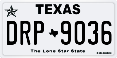 TX license plate DRP9036