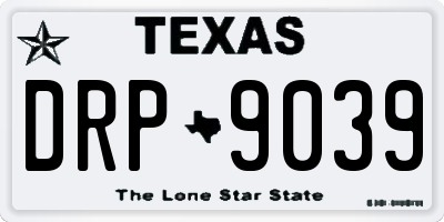 TX license plate DRP9039