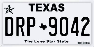 TX license plate DRP9042