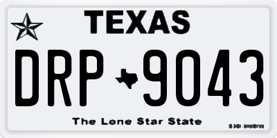 TX license plate DRP9043