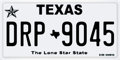 TX license plate DRP9045