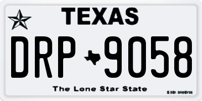 TX license plate DRP9058