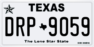 TX license plate DRP9059