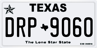 TX license plate DRP9060