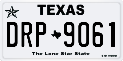 TX license plate DRP9061