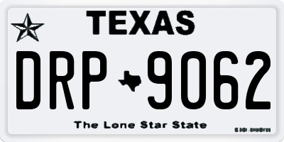 TX license plate DRP9062