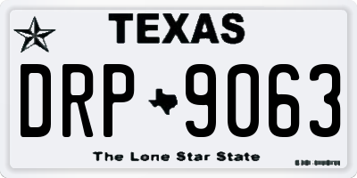 TX license plate DRP9063