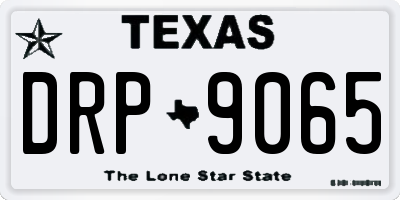 TX license plate DRP9065