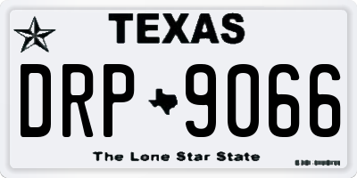 TX license plate DRP9066
