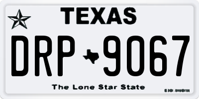 TX license plate DRP9067
