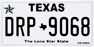 TX license plate DRP9068