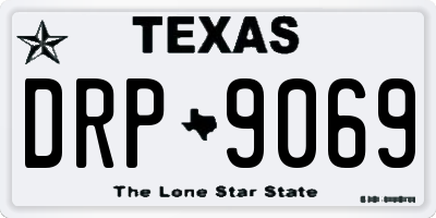 TX license plate DRP9069