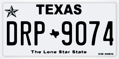 TX license plate DRP9074