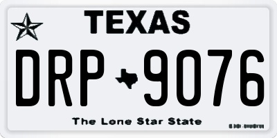 TX license plate DRP9076