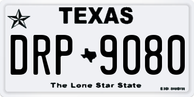 TX license plate DRP9080