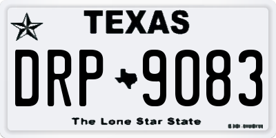 TX license plate DRP9083