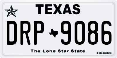 TX license plate DRP9086